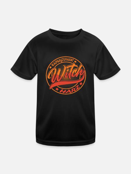 WALPURGISNACHT I GESCHENK FÜR HEXEN & Zauberin - Kinder Funktions-T-Shirt - Schwarz - Vorne