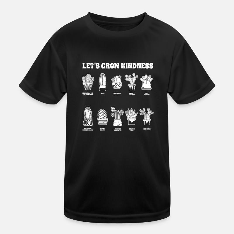 Awesome Let's Grow Kindness For Succulent Cactus - Kinder Funktions-T-Shirt - Schwarz