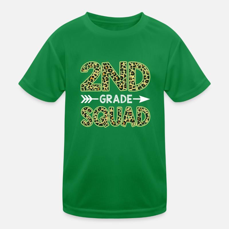 2Nd Grade Squad Leopard Second Grade Teacher Stud Kids Functional T-Shirt