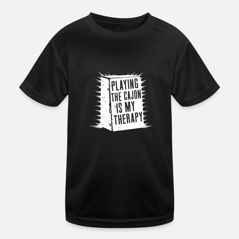 Cajon Drummer Kids Functional T-Shirt