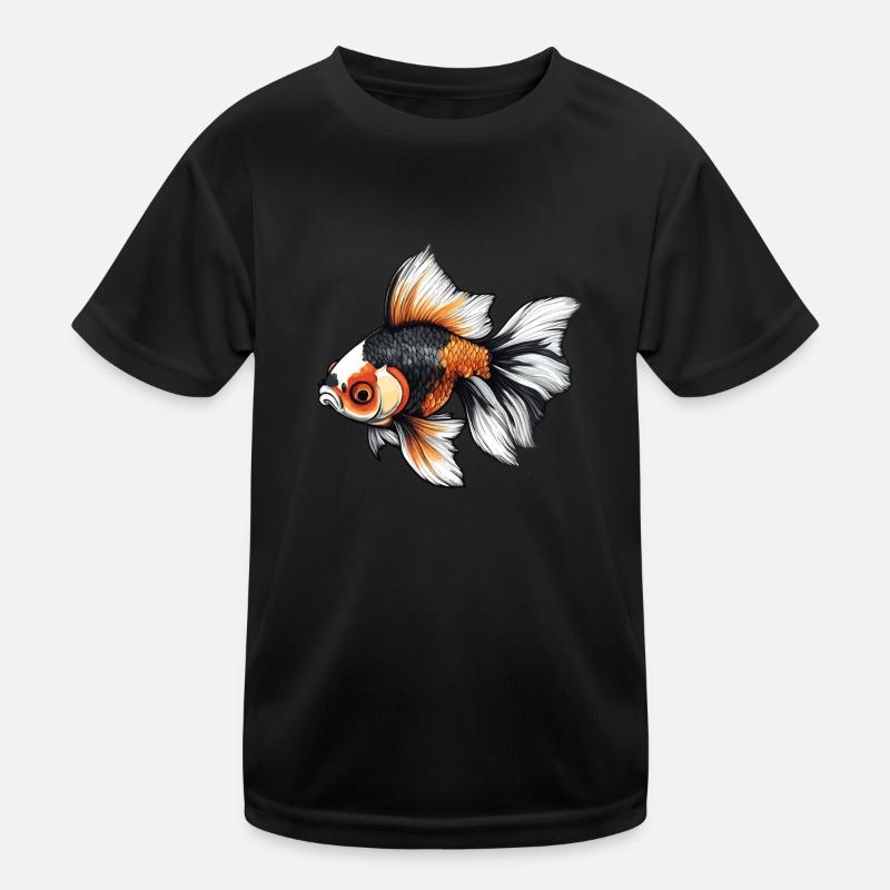 Fancy Calico Veiltail Goldfish Kids Functional T-Shirt