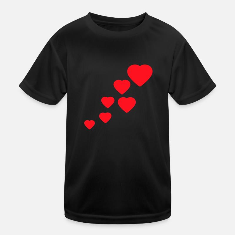 Herzen Kinder Funktions-T-Shirt