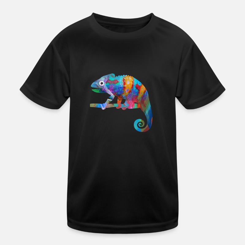 Caméléon, camelion, coloré, illustration, reptile T-shirt sport Enfant