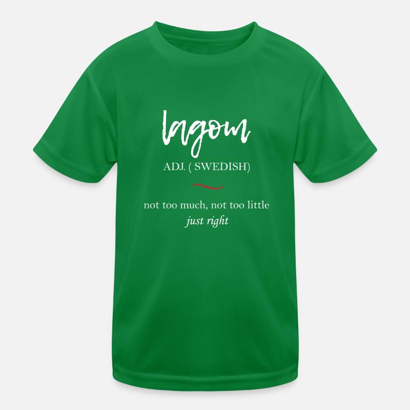 Lagom Swedish Spruch Geschenk Kinder Funktions-T-Shirt