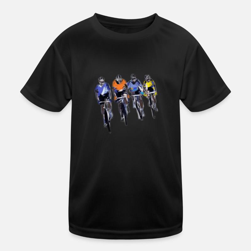 Cyclists - Kids Functional T-Shirt - black