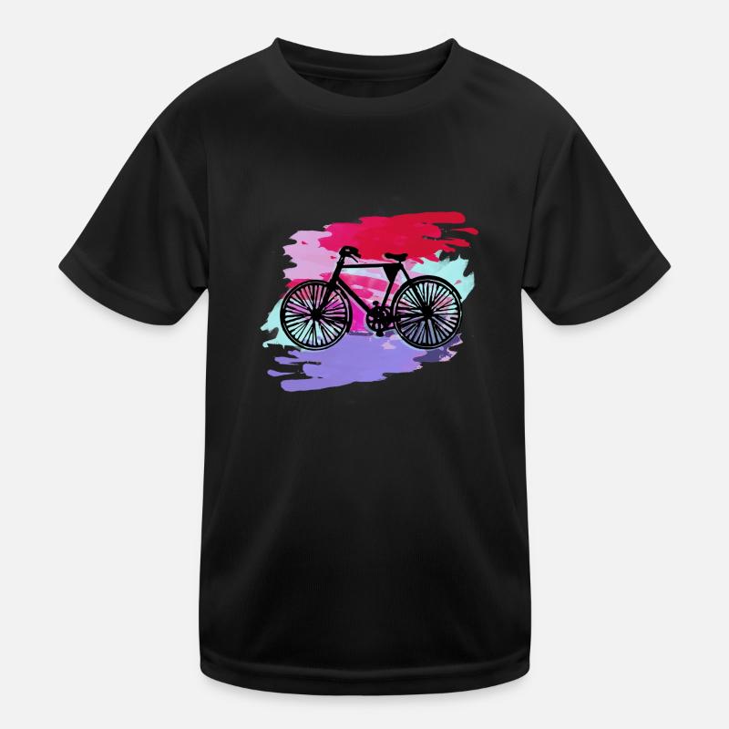 Fahrrad,bunt, malerei, klecks, illustration, pink, Kinder Funktions-T-Shirt