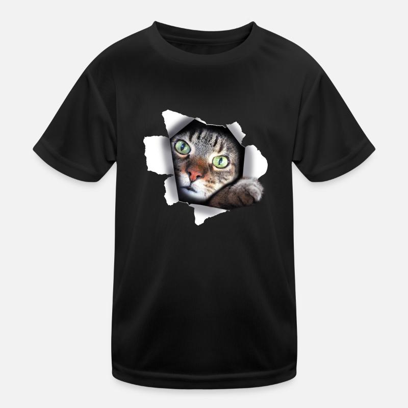 Katzendame Süße Kätzchen Katze Pfote zerrissen Kinder Funktions-T-Shirt