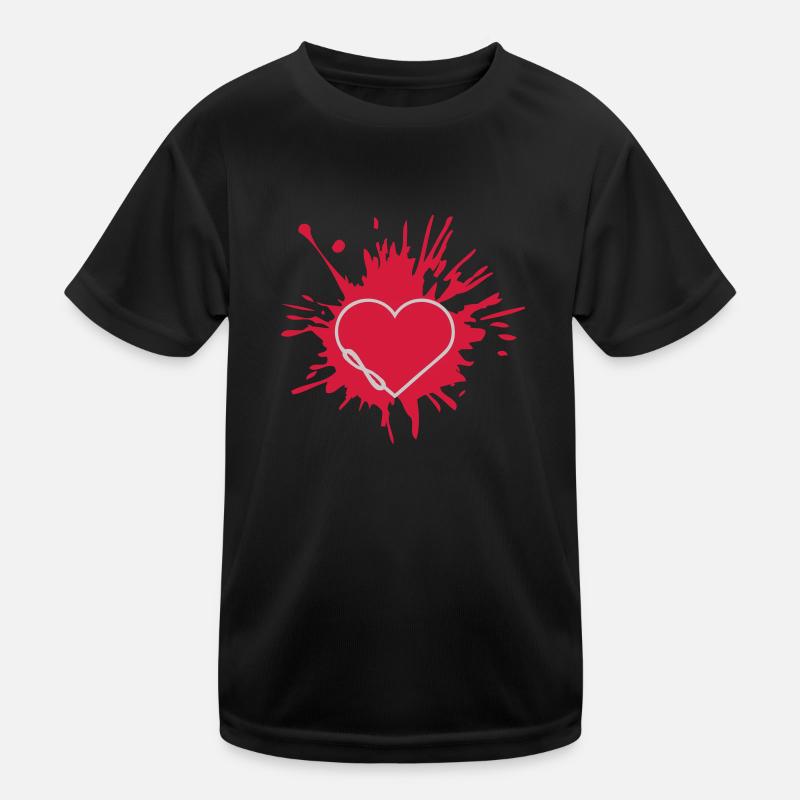 Farbklecks Herz Unendlich Kinder Funktions-T-Shirt