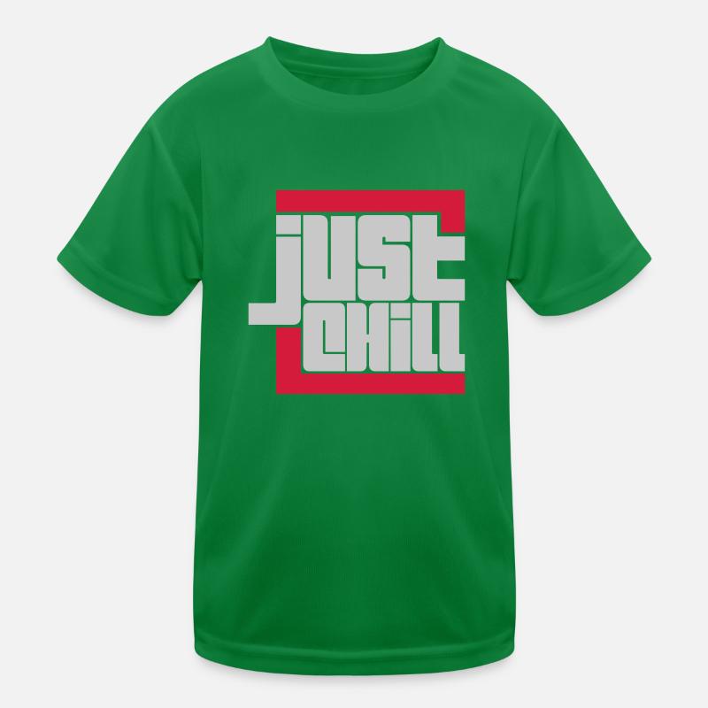 Zitat Just Chill Logo Kinder Funktions-T-Shirt