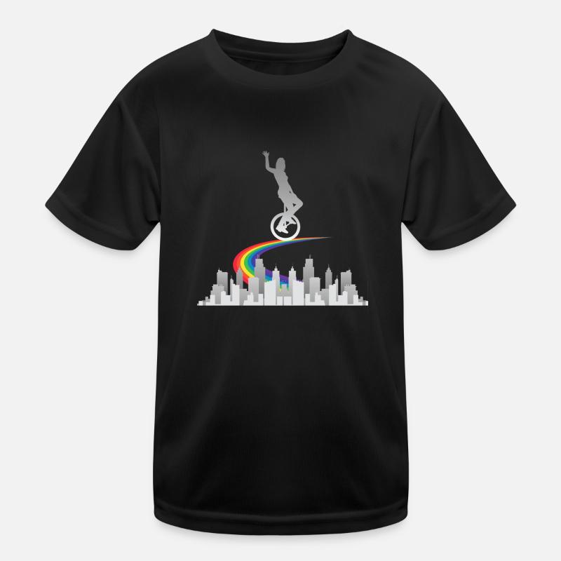einrad unicycle einradartist einradfahrerin Kinder Funktions-T-Shirt