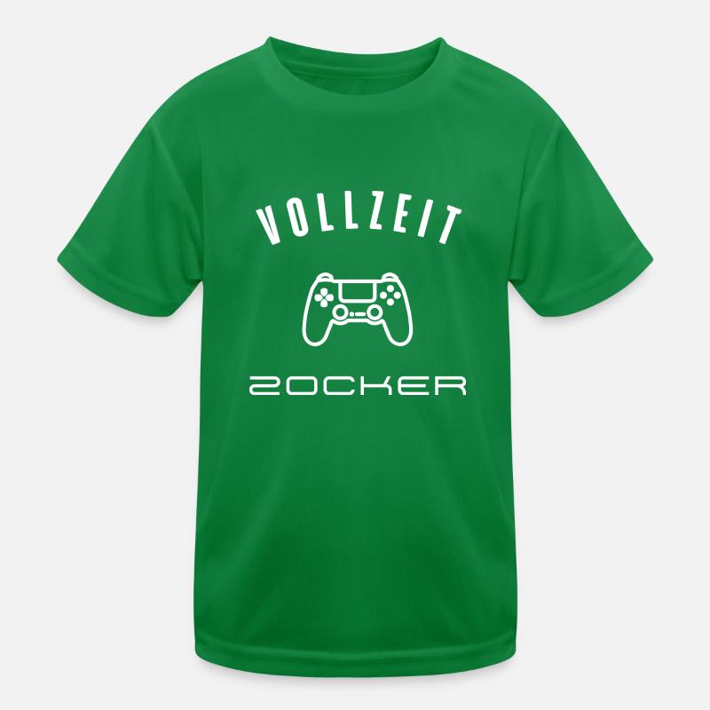 Vollzeit Zocker Kinder Funktions-T-Shirt