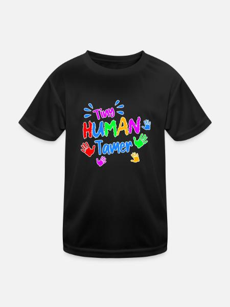 Tiny Human Security Daycare Provider Babysitting D - Kinder Funktions-T-Shirt - Schwarz - Vorne