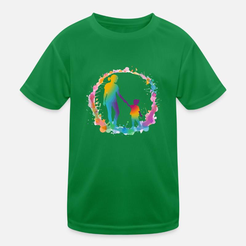 Silhouette de maman et sa fille T-shirt sport Enfant