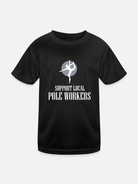 Dancing Dance Music - Kinder Funktions-T-Shirt - Schwarz - Vorne
