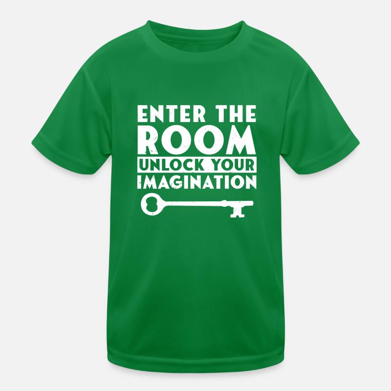 Challenge Enter The Room Unlock Your Imagination M Kinder Funktions-T-Shirt