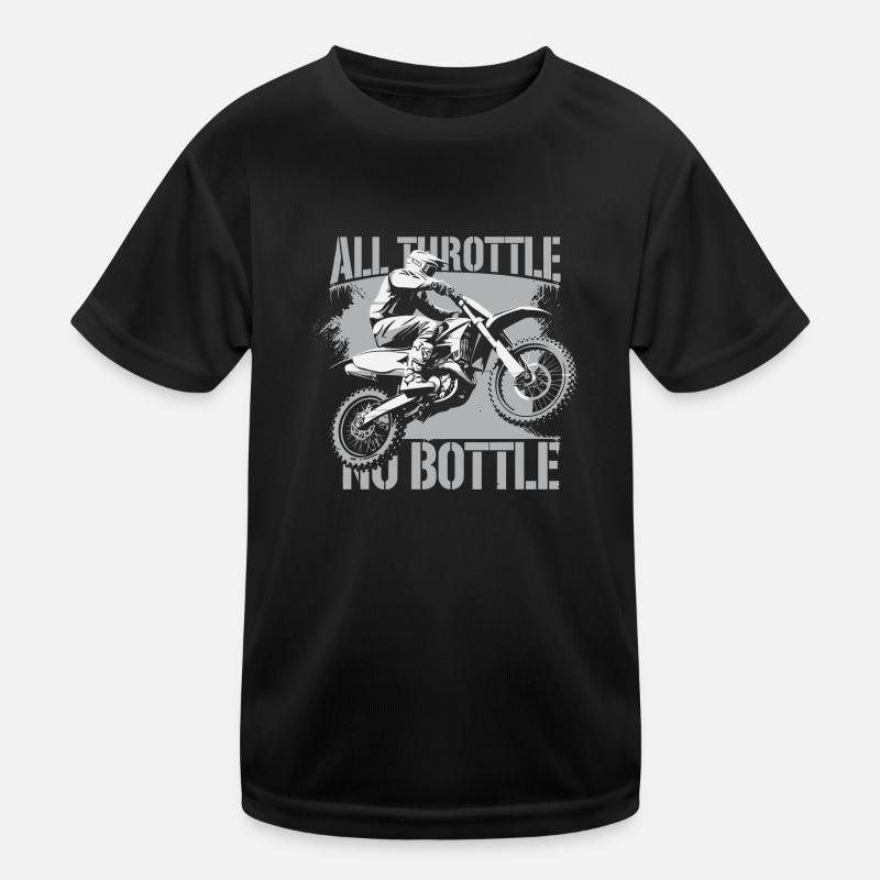 Motocross – Only full throttle counts Kids Functional T-Shirt