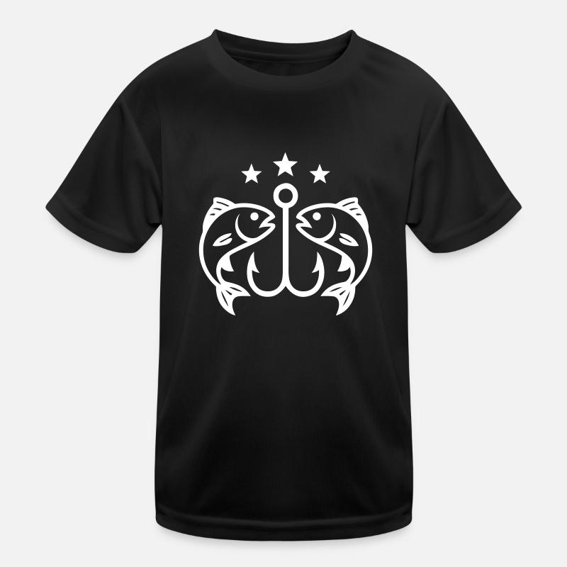 Fish hook fish Kids Functional T-Shirt