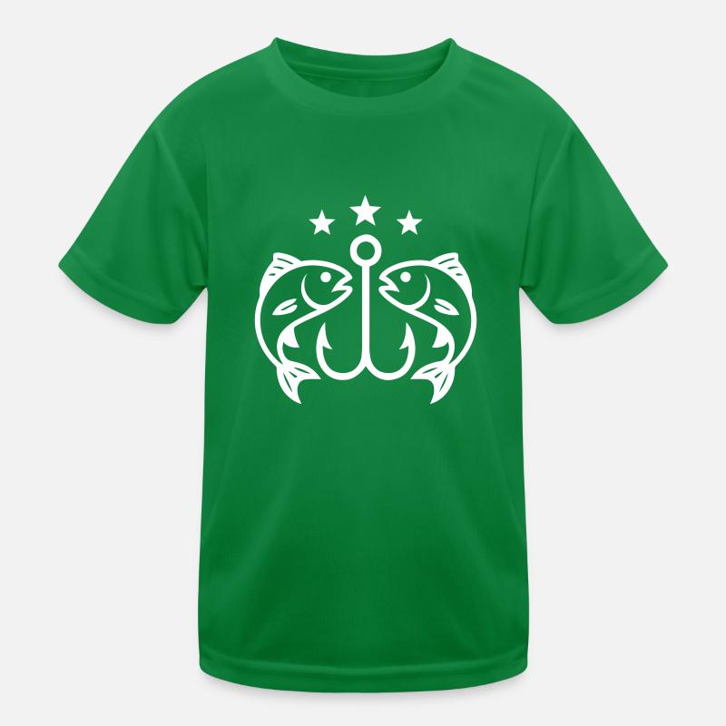 Fish hook fish Kids Functional T-Shirt