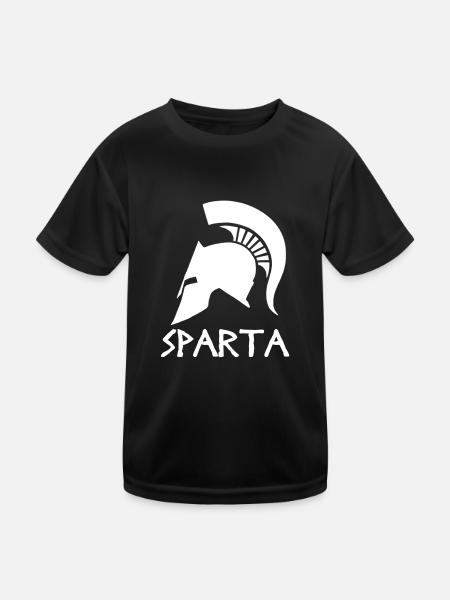 Sparta - Kinder Funktions-T-Shirt - Schwarz - Vorne