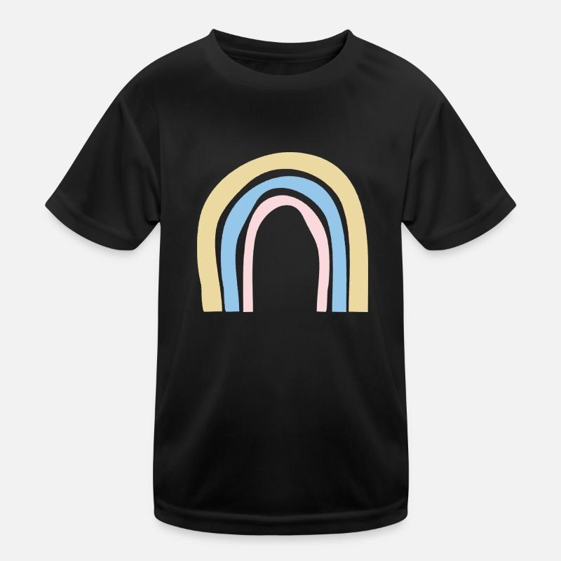 Rainbow - Regenbogen Pastell Kinder Funktions-T-Shirt