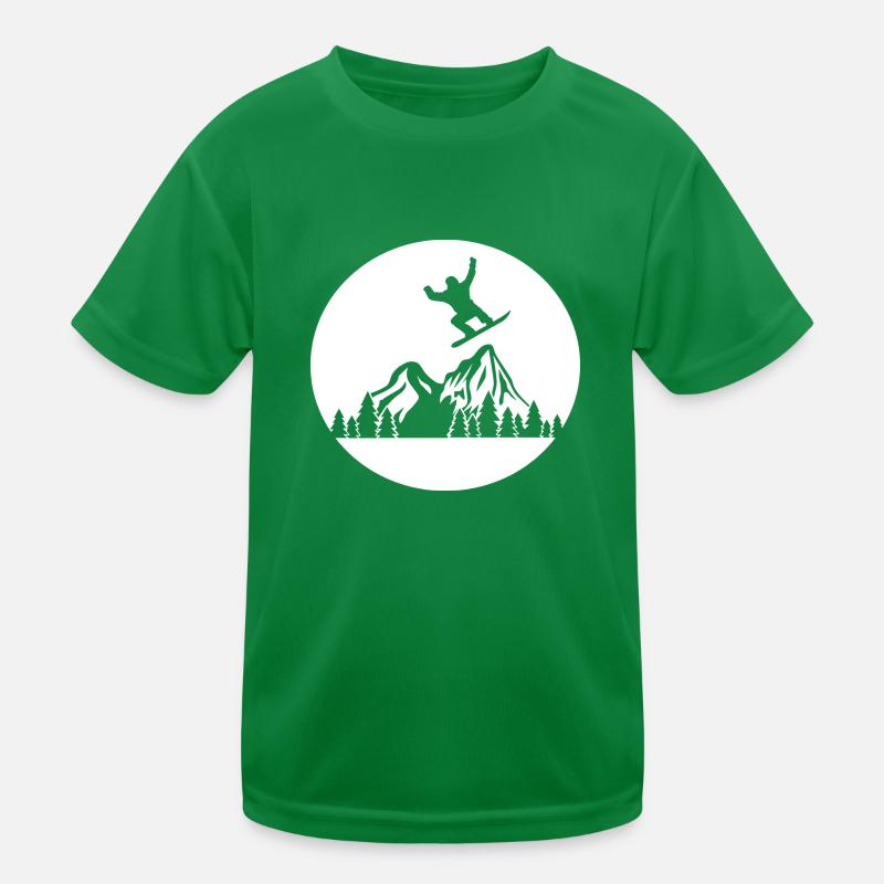 Snowboard Snowboarder Kinder Funktions-T-Shirt