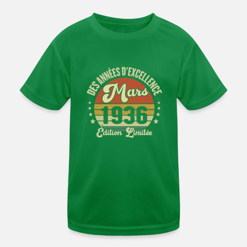 Des Années D'excellence Mars 1936 Cadeau T-shirt sport Enfant