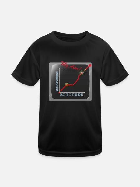 Erfolg - Ziel Erfolg - Kinder Funktions-T-Shirt - Schwarz - Vorne