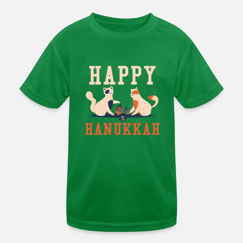 Chats Juifs de Noël Juif Joyeux Hanoukka T-shirt sport Enfant