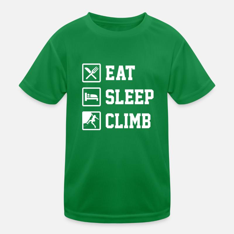 Eat Sleep Climb Repeat Rock Boulder Bouldering Roc Kinder Funktions-T-Shirt