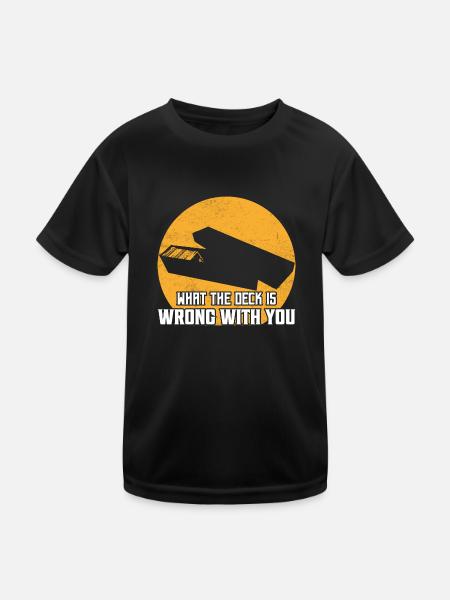 What The Deck is Wrong With You TCG Collector Trad - Kids Functional T-Shirt - black - Front