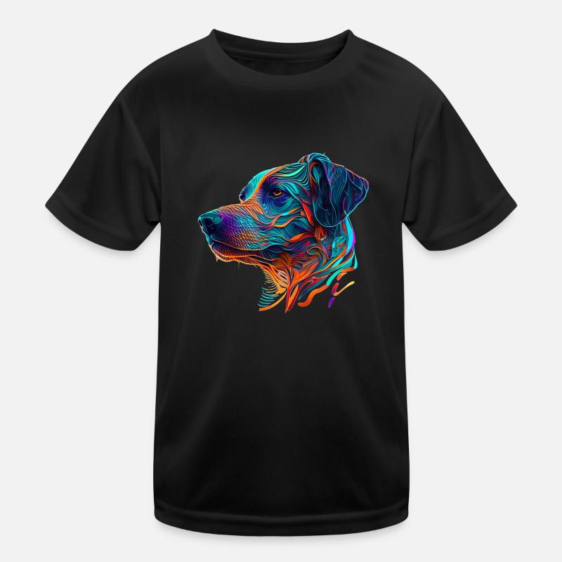 Rhodesian Ridgeback Hunderasse als Hundekopf Kinder Funktions-T-Shirt