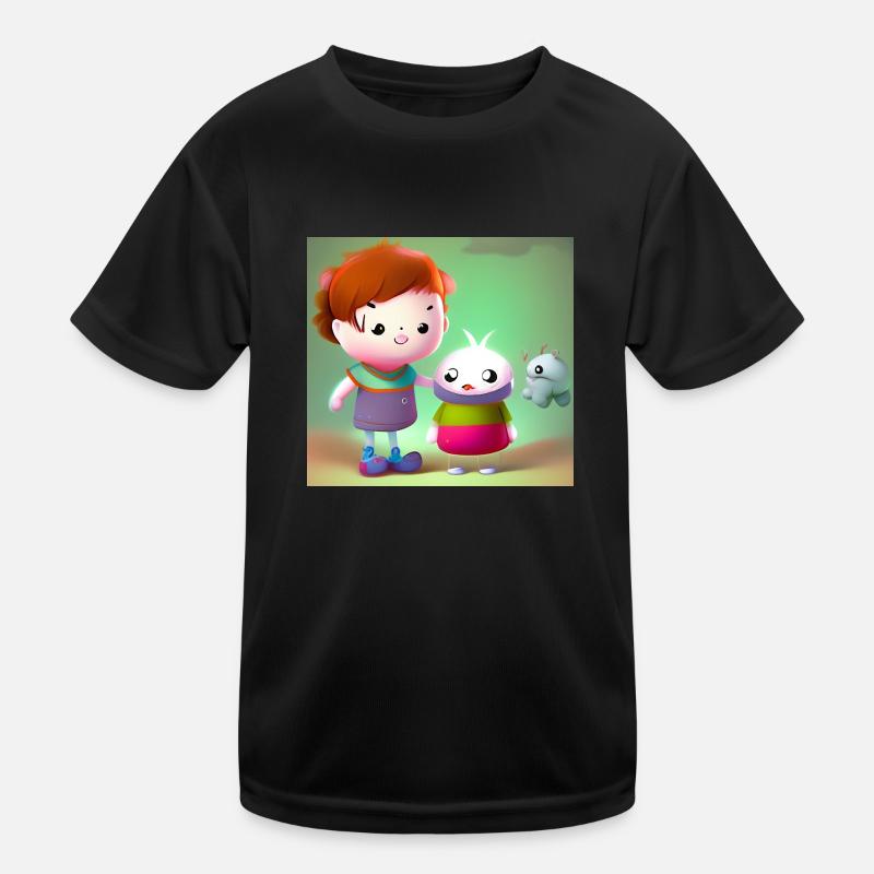 Junge und beste Freunde Kinder Funktions-T-Shirt