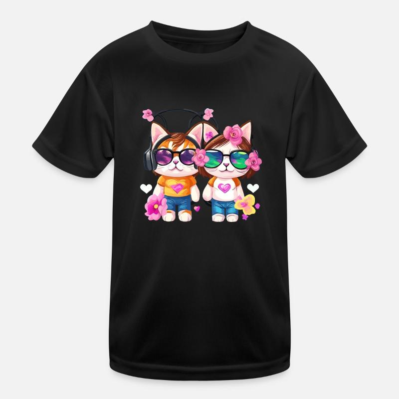 Amis chats T-shirt sport Enfant