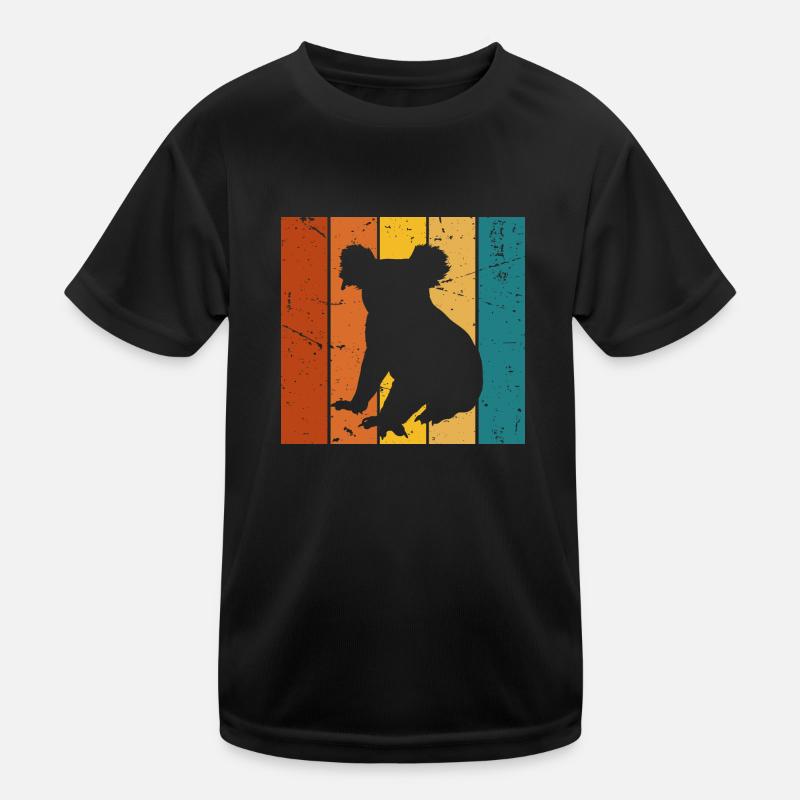 Koala Vintage-Geschenk - Kinder Funktions-T-Shirt - Schwarz