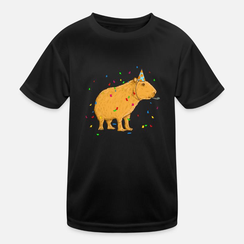 Capybara Geburtstag Kinder Funktions-T-Shirt