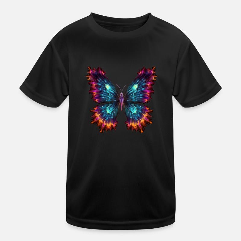 Bustling butterfly nebula Kids Functional T-Shirt