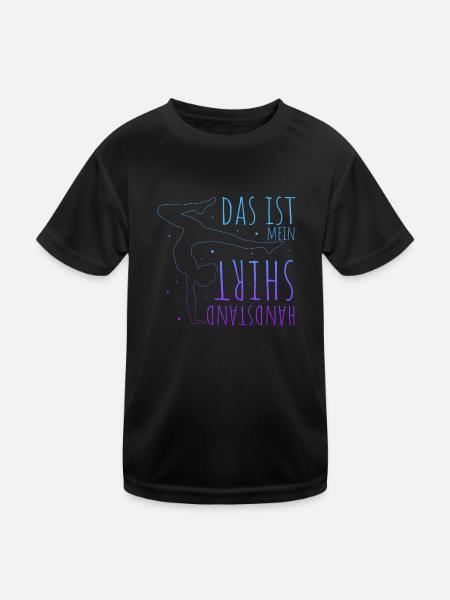 Das Ist Mein Handstand Shirt Trainer Sportverein T - Kinder Funktions-T-Shirt - Schwarz