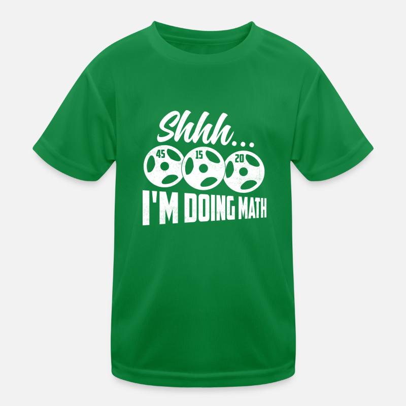 Shhh I'm Doing Math Weight Lifting Workout Trainin Kinder Funktions-T-Shirt