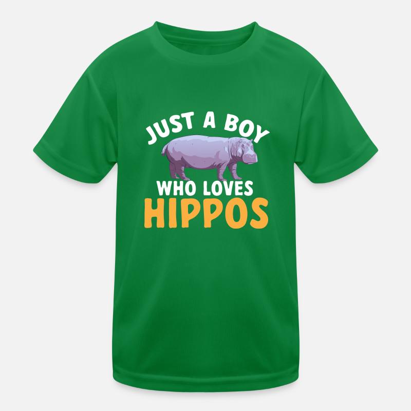 Flusspferd Nilpferd Kinder Funktions-T-Shirt