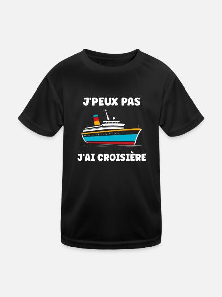 J'peux pas j'ai Croisière - T-shirt sport Enfant - noir - Devant