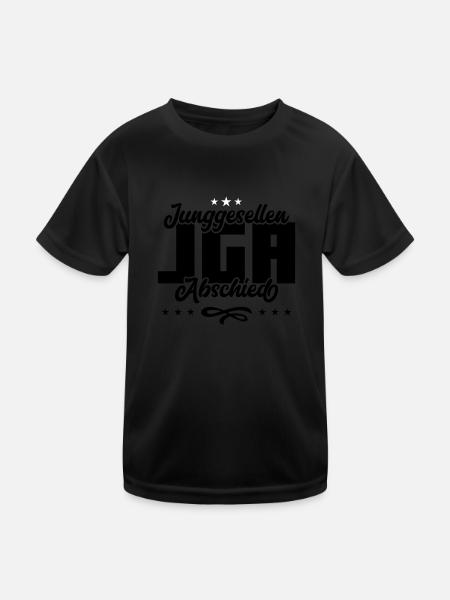 jga junggesellenabschied - Kinder Funktions-T-Shirt - Schwarz - Vorne