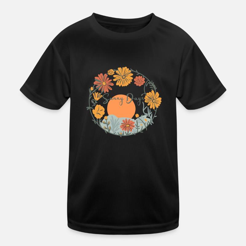 Sunny Flowery Days Kids Functional T-Shirt