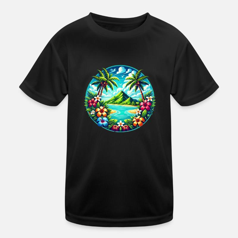 Caribbean Island Logo Kids Functional T-Shirt