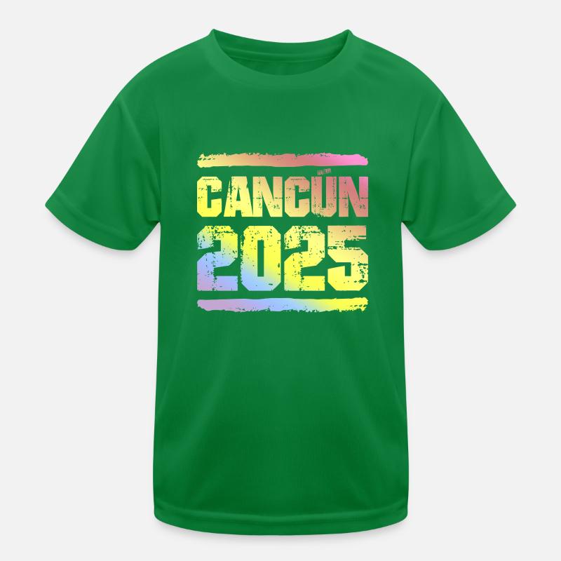 Cancun 2025 Colorful Kids Functional T-Shirt