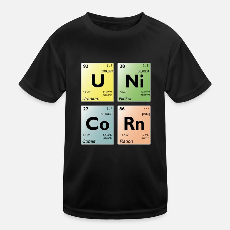Unicorn Periodensystem Kinder Funktions-T-Shirt