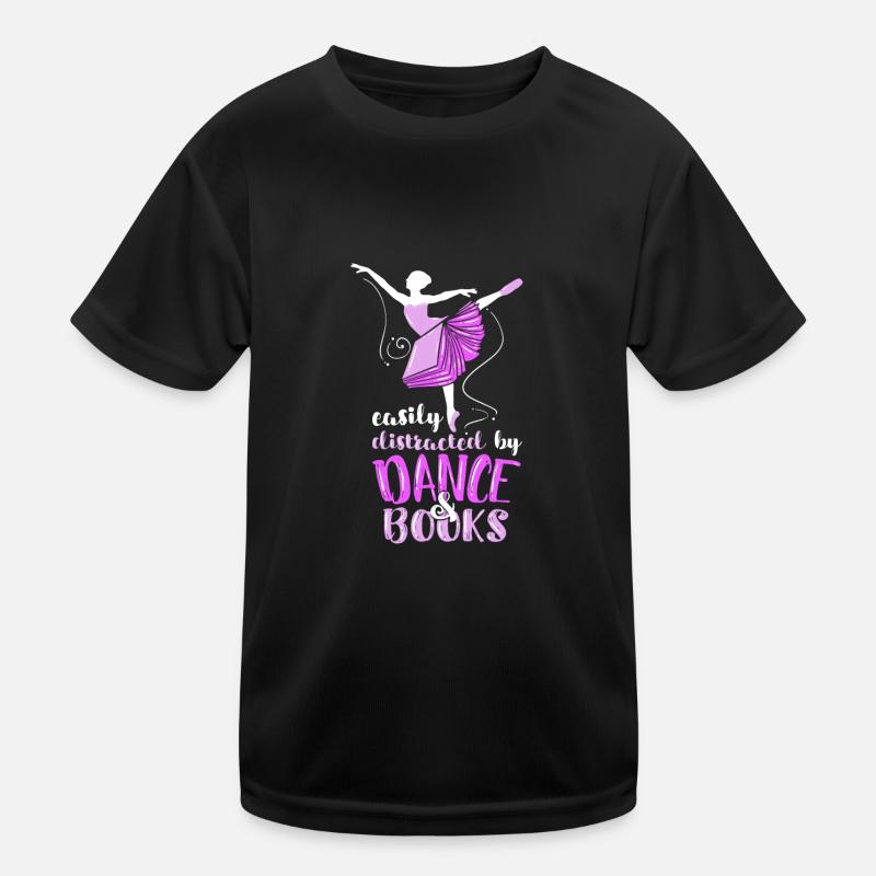 Ballet Tänzerin Musik Arabesque Bücher Geschenk Kinder Funktions-T-Shirt
