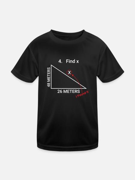 I Love Math - Kinder Funktions-T-Shirt - Schwarz - Vorne