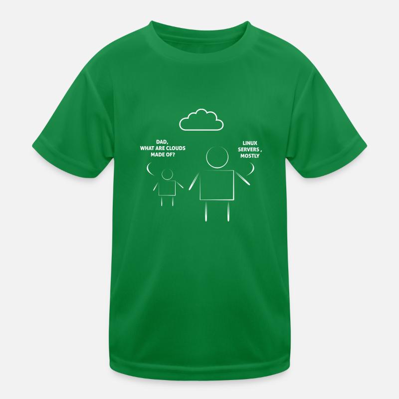 Papa Was sind Clouds, die hauptsächlich aus Linux-Servern bestehen Kinder Funktions-T-Shirt