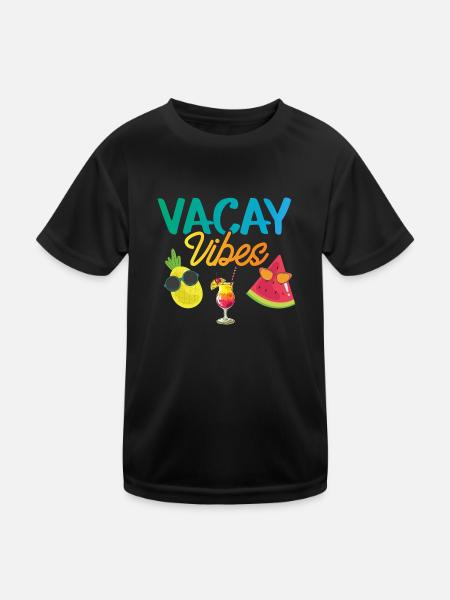 Vacay Vibes - Coctail T-Shirt - T-shirt sport Enfant - noir - Devant