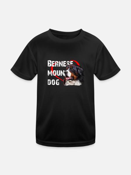 Bernese mountain dog - Kids Functional T-Shirt - black - Front
